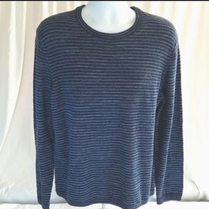 Grayers Men's Long Sleeve Knit Crew Neck Sweater Blue Size XL